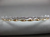 ESTATE .60CT DIAMOND 14K WHITE & ROSE GOLD CLASSIC SEMI ETERNITY BANGLE BRACELET