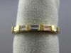 ESTATE .25CT DIAMOND 14K YELLOW GOLD 5 STONE BAGUETTE ANNIVERSARY RING #2421