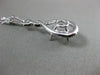 ESTATE LARGE .35CT DIAMOND 18KT WHITE GOLD INFINITY FLOATING SEMI MOUNT PENDANT