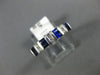 ESTATE .79CT DIAMOND & AAA BAGUETTE SAPPHIRE 14KT WHITE GOLD 3D ANNIVERSARY RING