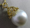 ESTATE MASSIVE .10CT DIAMOND 18K YELLOW GOLD SOUTH SEA PEARL BUTTERFLY PENDANT