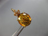 ANTIQUE LARGE 15.15CT DIAMOND & AAA CITRINE 14KT YELLOW GOLD 3D HANGING EARRINGS