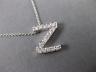 .32CT ROUND DIAMOND 14KT WHITE GOLD CLASSIC INITIAL FLOATING PENDANT #18296