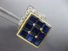 ESTATE EXTRA LARGE 5.72CT DIAMOND & AAA SAPPHIRE 18KT 2 TONE GOLD 3D CUFFLINKS