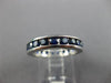 ESTATE 1.20CT AAA ROUND SAPPHIRE 14KT WHITE GOLD 3D CHANNEL ETERNITY RING #22442