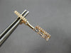 ESTATE .31CT DIAMOND 14KT ROSE GOLD 3D ROUND & BAGUETTE BAR FUN STUD EARRINGS