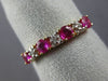 ESTATE .90CT DIAMOND & AAA RUBY 14KT YELLOW GOLD WEDDING ANNIVERSARY RING #17746