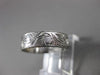 ANTIQUE 14K WHITE GOLD 3D HANDCRAFTED FILIGREE ETERNITY WEDDING BAND RING #23258