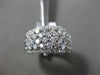 ESTATE WIDE 2.0CT DIAMOND 14KT WHITE GOLD 3D MULTI ROW CLASSIC ANNIVERSARY RING