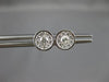 ESTATE .33CT DIAMOND 14KT WHITE GOLD ROUND CLUSTER SOLITAIRE BEZEL STUD EARRINGS