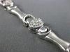 ESTATE WIDE .85CT DIAMOND 14KT WHITE GOLD 3D OVAL BAMBOO TENNIS BRACELET #25908