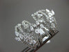 ESTATE LARGE 2.26CT ROUND & MARQUISE DIAMOND 14KT WHITE GOLD 3D FLOWER EARRINGS