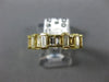 ESTATE WIDE 1.25CT BAGUETTE DIAMOND 14KT YELLOW GOLD 3D ANNIVERSARY RING #9886