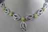 ESTATE LARGE 3.50CT DIAMOND & AAA YELLOW SAPPHIRE 14K WHITE GOLD LARIAT NECKLACE