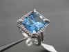 ESTATE 8.36CTW DIAMOND & AAA BLUE TOPAZ 14KT WHITE GOLD HALO FILIGREE FUN RING