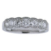 ESTATE .90CT ROUND DIAMOND 18KT WHITE GOLD 3D CLASSIC CHANNEL ANNIVERSARY RING