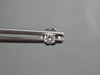 ESTATE SMALL .30CT ROUND DIAMOND 14KT WHITE GOLD 3D CLASSIC STUD EARRINGS #22816