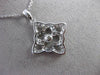 ESTATE .50CT DIAMOND 14KT WHITE GOLD SOLITAIRE FILIGREE FLOATING 3D PENDANT