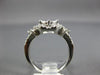 ESTATE WIDE 1CT DIAMOND 14KT WHITE GOLD 3D CLUSTER SQUARE HALO ENGAGEMENT RING