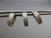ESTATE LARGE 1.15CT ROUND DIAMOND 14KT WHITE GOLD 3D OPEN JOURNEY CUFF EARRINGS