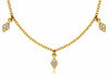 ESTATE .30CT DIAMOND 14KT YELLOW GOLD 3D FOUR STONE BY THE YARD CLASSIC NECKLACE