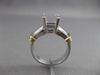 ESTATE WIDE .64CT DIAMOND 14K TWO TONE GOLD 2 ROW SEMI MOUNT ENGAGEMENT RING 220