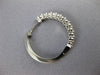 ESTATE 1.0CT DIAMOND 14K WHITE GOLD 3D SHARE PRONG HOOP EARRINGS