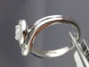 ESTATE .55CT ROUND DIAMOND 14KT WHITE GOLD 3D OPEN LOVE KNOT SOLITAIRE FUN RING
