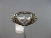 ESTATE 1.26CT WHITE & CHOCOLATE FANCY DIAMOND 18KT WHITE GOLD 3D HEART LOVE RING