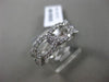 ESTATE WIDE .73CT DIAMOND 18KT WHITE GOLD LOVE KNOT SEMI ETERNITY WEDDING RING