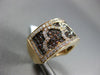 ESTATE WIDE 1.44CT DIAMOND & AAA ORANGE SAPPHIRE 18KT GOLD MULTI HEART LOVE RING