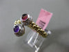 ESTATE WIDE .90CT DIAMOND GARNET & AMETHYST 14K TWO TONE GOLD FLEXIBLE LOVE RING