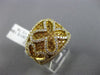 ESTATE WIDE 1.87CT DIAMOND & YELLOW SAPPHIRE 18KT YELLOW GOLD BUTTERFLY FUN RING