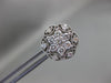 ESTATE 1CT DIAMOND 14K WHITE GOLD CLASSIC MARQUISE CLUSTER FLOWER STUD EARRINGS