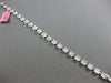 ESTATE 4.04CT ROUND & BAGUETTE DIAMOND 18KT WHITE GOLD 3D SQUARE TENNIS BRACELET