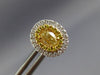 ESTATE 1.02CT WHITE & FANCY YELLOW DIAMOND 18KT 2 TONE GOLD DOUBLE HALO EARRINGS