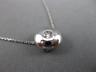 ESTATE .15CT ROUND CUT DIAMOND 14KT WHITE GOLD 3D ROUND SOLITAIRE PENDANT#19649
