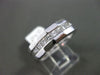 ESTATE WIDE .79CT DIAMOND PRINCESS 14KT WHITE GOLD 3D WEDDING ANNIVERSARY RING