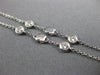 ESTATE 1.50CT DIAMOND 18KT WHITE GOLD 3D CLASSIC BY THE YARD FLOWER FUN NECKLACE