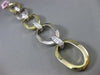 ESTATE EXTRA LARGE 2.50CT DIAMOND 14KT TWO TONE GOLD OVAL BY THE YARD BRACELET