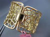 MASSIVE 27.48CT PINK & INTENSE YELLOW DIAMOND 18K ROSE GOLD FILIGREE WEB BANGLE