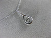 ESTATE .18CT DIAMOND 14KT WHITE GOLD 3D SOLITAIRE TEAR DROP CLASSIC LOVE PENDANT