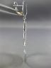 ESTATE LARGE .35CT DIAMOND 14KT WHITE GOLD TEAR DROP HAMMERED HANGING EARRINGS