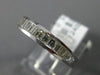 ESTATE .91CT DIAMOND 18K WHITE GOLD 3D BAGUETTE CHANNEL WEDDING ANNIVERSARY RING