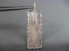 LARGE .35CT DIAMOND 14KT WHITE GOLD 3D MATTE & SHINY HAMMERED HANGING EARRINGS