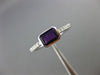 ESTATE .70CT DIAMOND & AAA EXTRA FACET AMETHYST 14K WHITE GOLD 3D BEZEL FUN RING