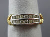 ESTATE .50CT DIAMOND 14KT TWO TONE GOLD TWO ROW V SHAPE WEDDING ANNIVERSARY RING