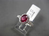 ESTATE 1.34CT DIAMOND & RUBY 18KT WHITE GOLD DOUBLE BAND HALO ENGAGEMENT RING