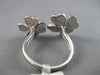 ESTATE .55CT DIAMOND & AAA MOTHER OF PEARL 14KT WHITE GOLD 3D FLOWER HEART RING