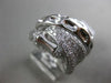 ESTATE LARGE 1.95CT DIAMOND 18KT WHITE GOLD 3D CRISS CROSS BAMBOO LOVE RING
